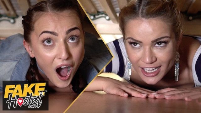 Kat görevlisi ile ranzada üçlü seks filmi